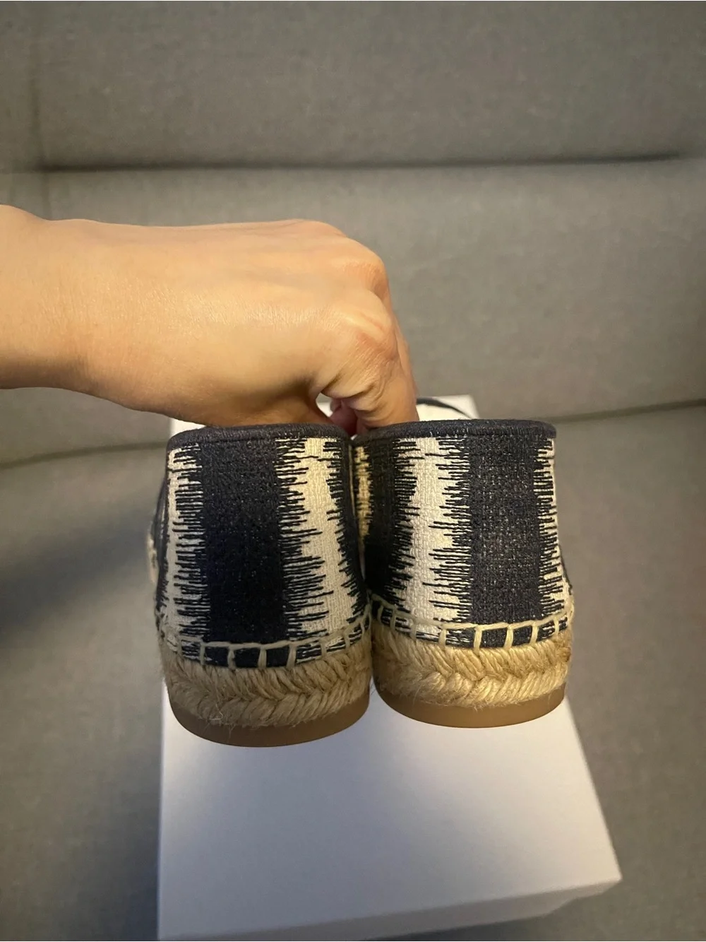 NWT Dior Granville Espadrilles, Deep Blue, 35.5